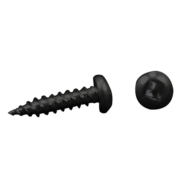 Ap Products 012-PSQ50 8 X 1- 1/4 Pan Head Square Recess Screw, Pack of 50 - 1-1/4", Black 012-PSQ50 BL 8 X 1- 1/4 - main
